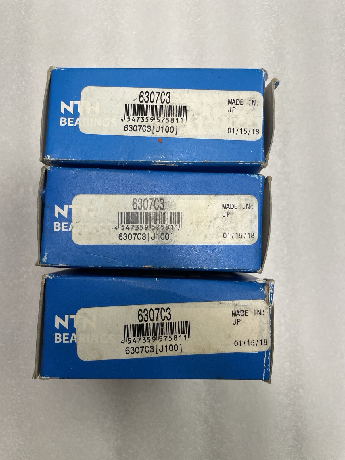 New (3 Pcs) NTN 6307C3 J100 C3 Open Ball Bearings 35x80x21mm Japan