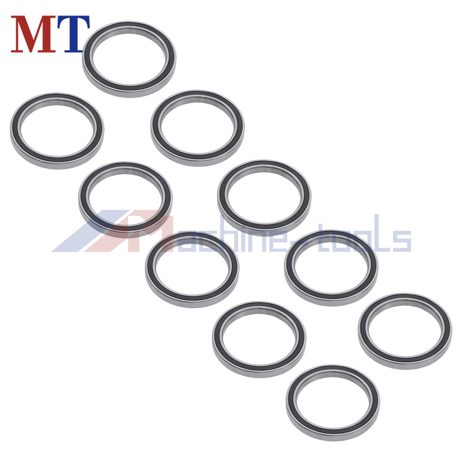 Pre-Lubricated 6810-2RS Bearings 10pcs 50x65x7mm Double Rubber Seals
