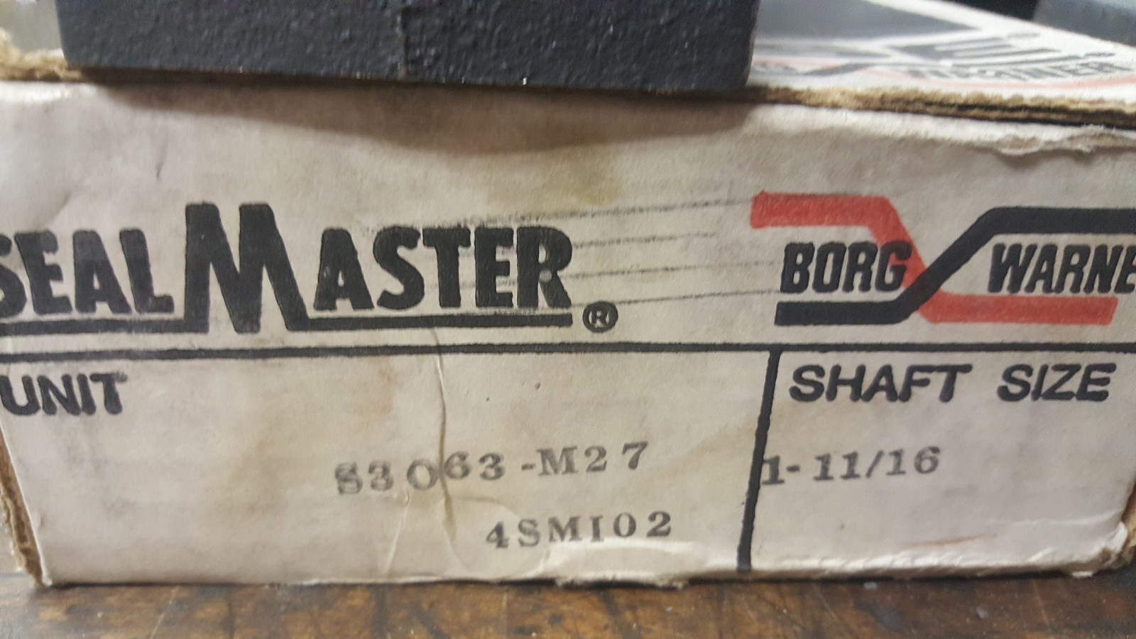 SealMaster Borg Warner Two Bolt Pillow Block Bearing S3063-M-27 1-11/16″