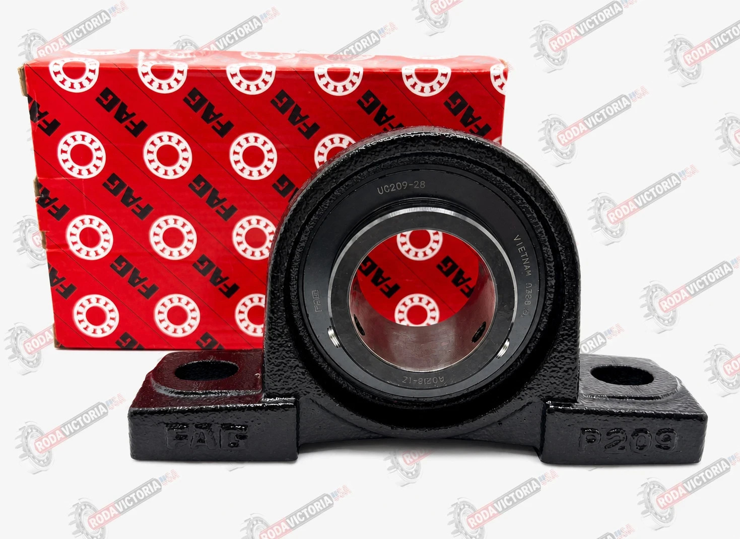 FAG UCP209-28 J7 Housing and Bearing Assembly UC209-28 + P209-J7 1 3/4″ Bore