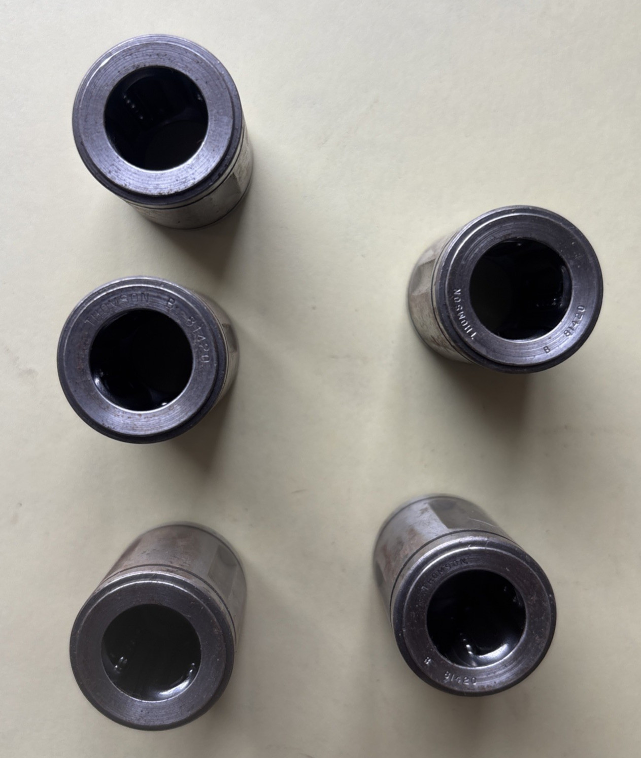 5 THOMSON 81420 BEARING, LOOK NEW? NOT SURE