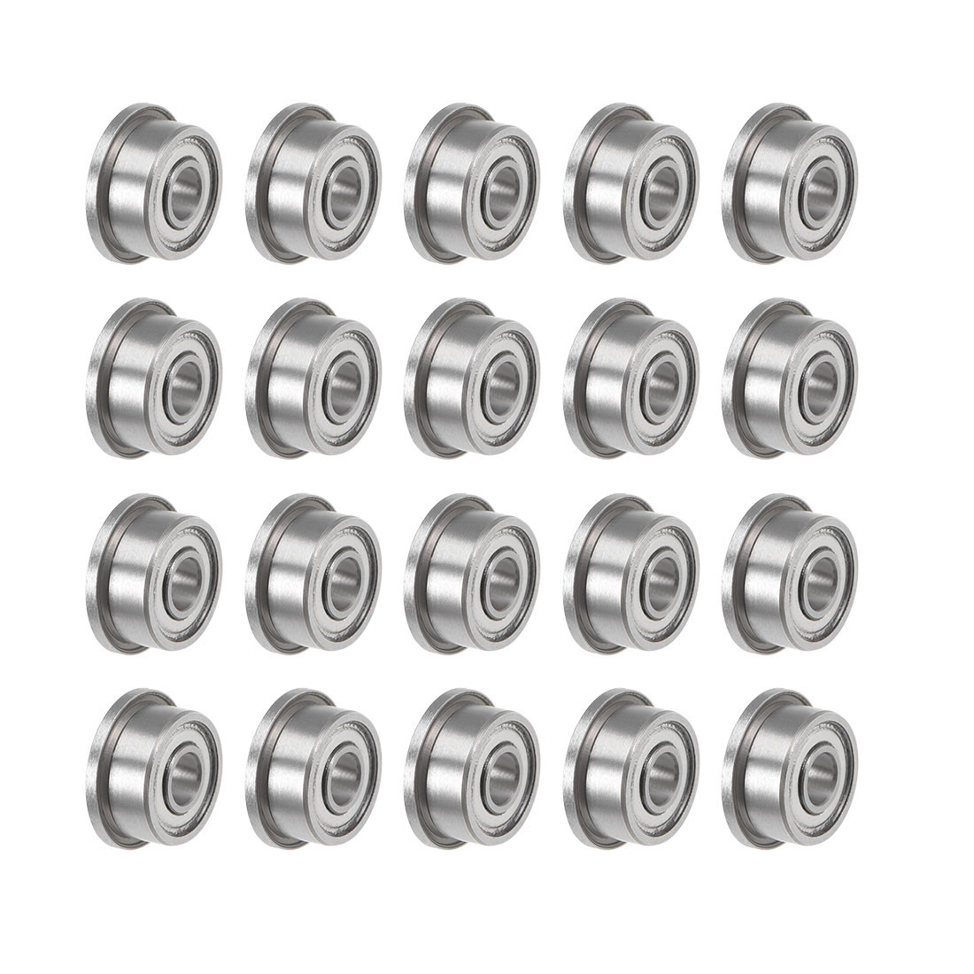 20pcs F693ZZ Flanged Deep Groove Ball Bearing Double Shielded Chrome Steel