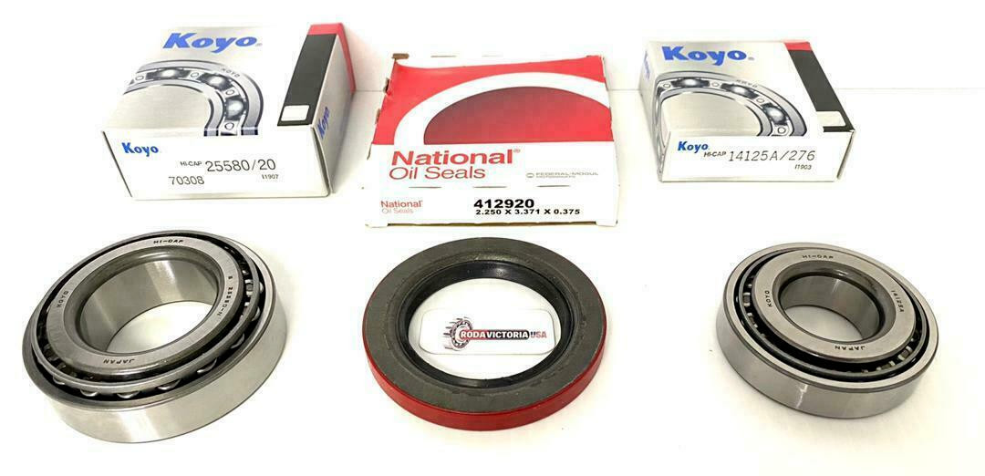 KOYO 25580 25520 14125A 14276 Bearing Seal Grease Set for 7000-lb Trailer Axle !