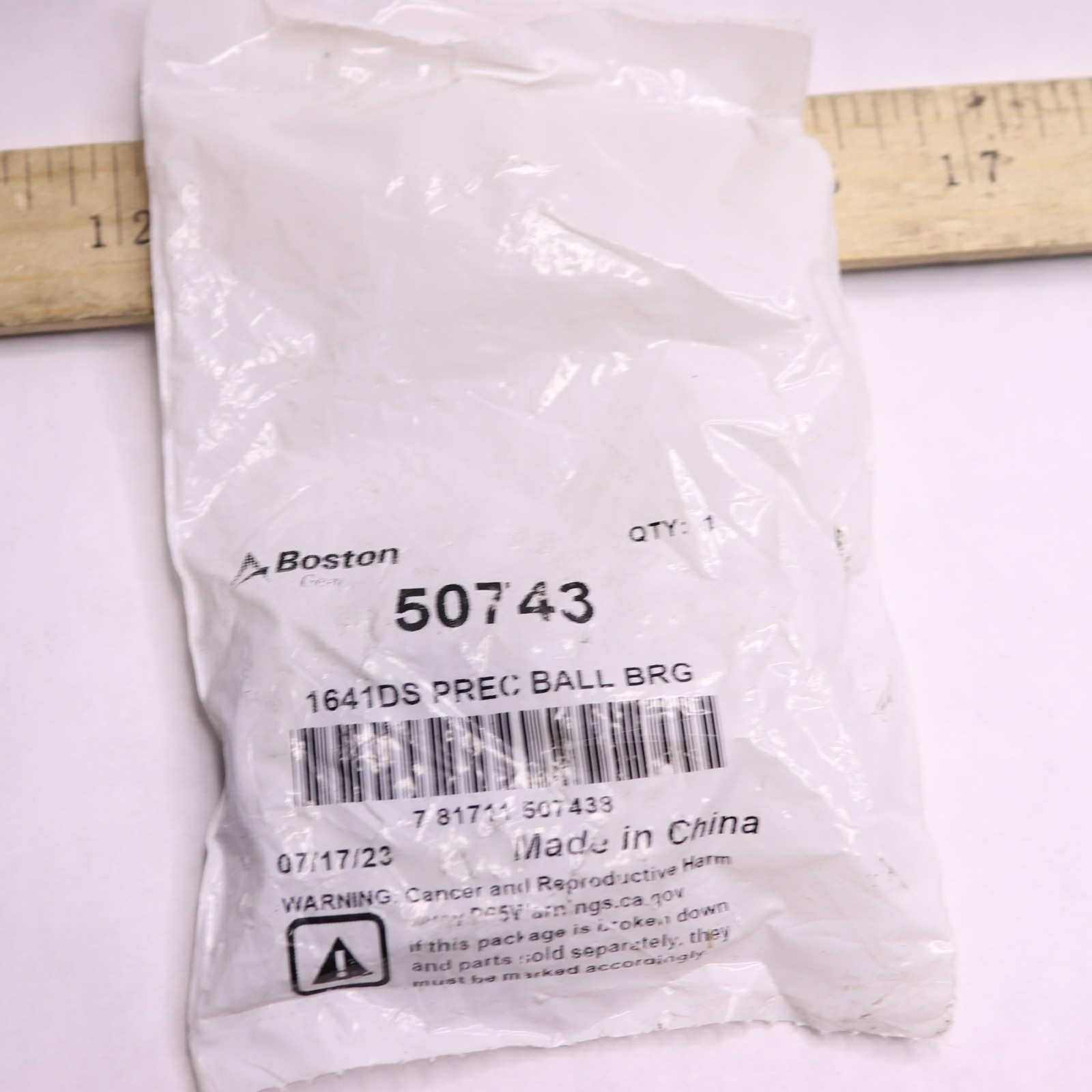 Boston Gear Precision Ball Bearing Straight Bore 1.0000″ ID x 2.0000″ x 0.5625″