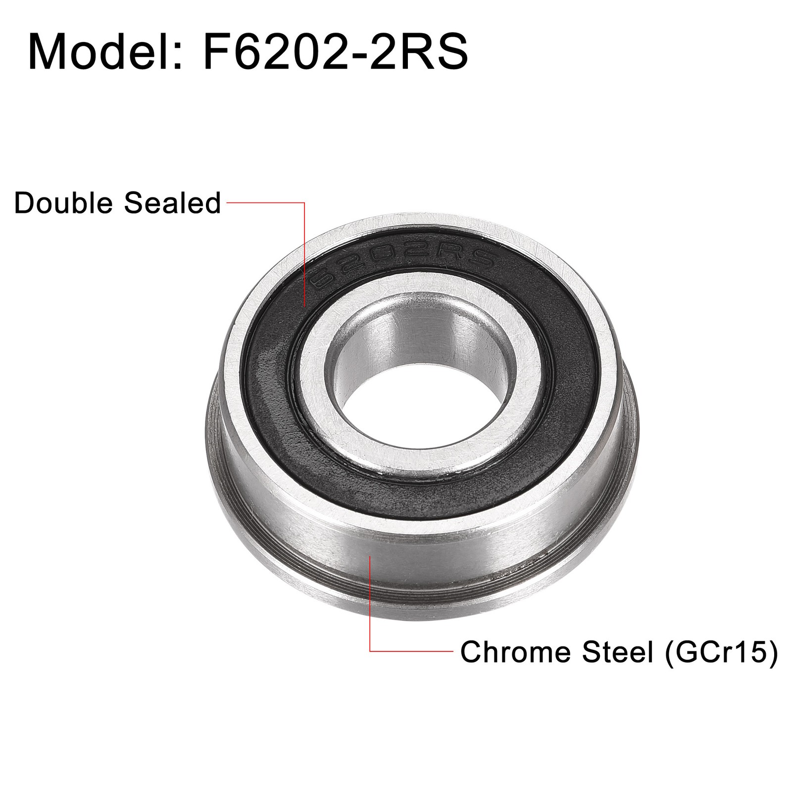 4PCS F6202-2RS Double Shielded Ball Bearing 15x35x11mm Bearings