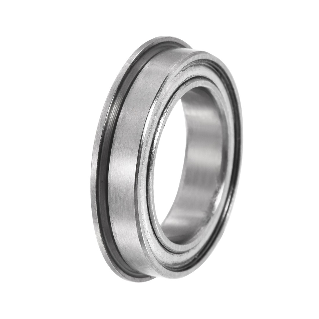 F6701ZZ Flange Ball Bearing 12x18x4mm Double Shielded Chrome Steel Bearings