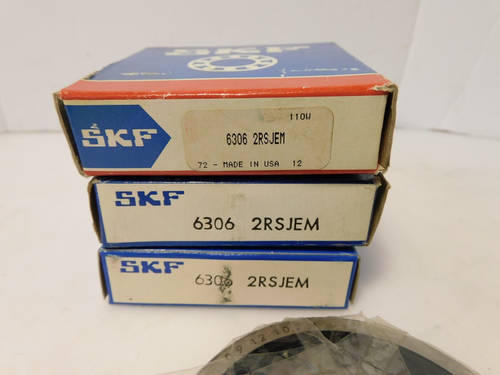 LOT OF 3 SKF 6306 2RSJEM BALL BEARING