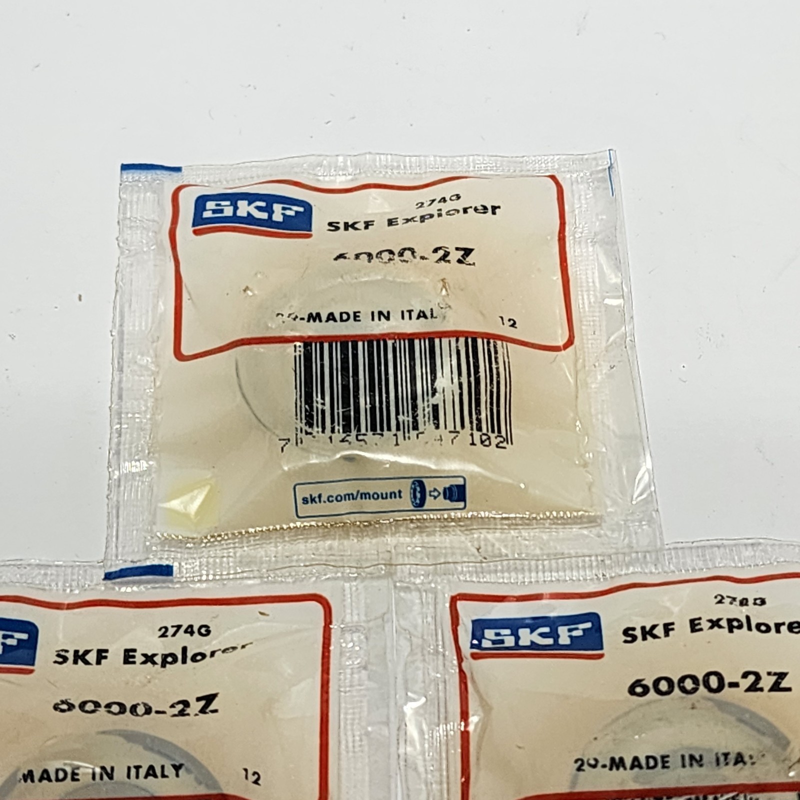 6000-ZZ SKF Brand Metal Shield Ball Bearing 10x26x8 6000 2Z 6000Z