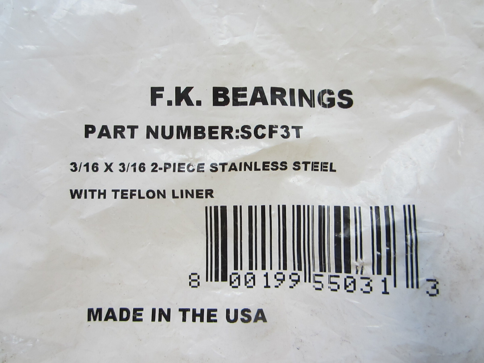 F.K. BEARING SCF3T ROD END BEARING