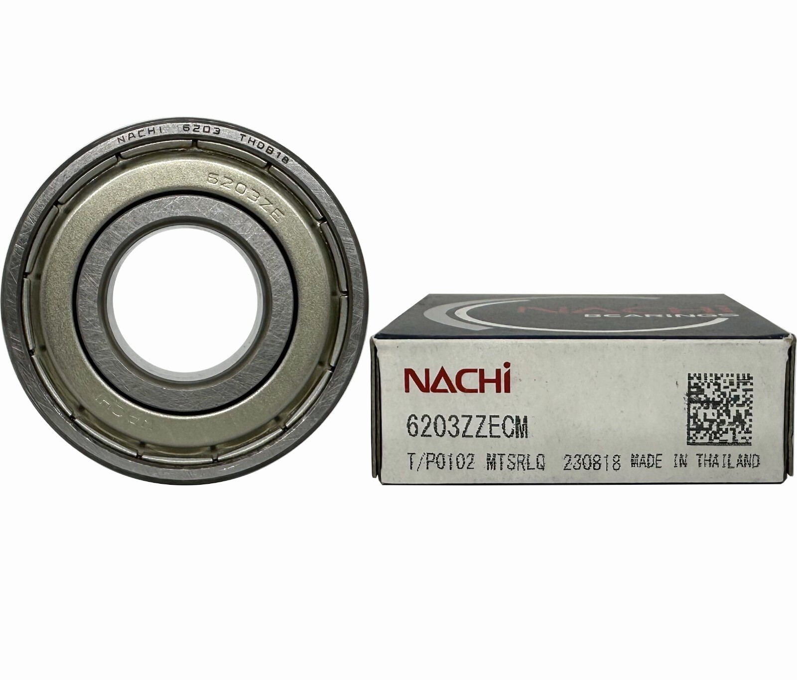 (Qty.10) NACHI 6203ZZECM 6203ZZ 17X40X12MM Double Metal Bearings 6203-2Z