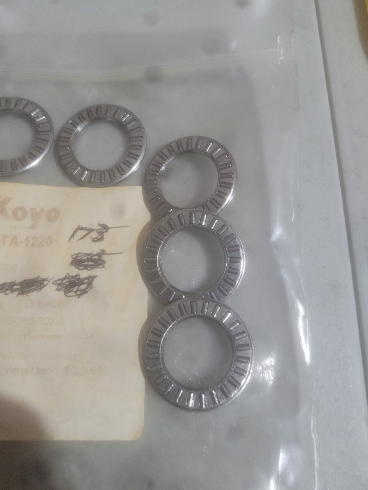 5 x NTA1220 Needle Roller and Cage Thrust Assembly for Industry 3/4×1-1/4×5/64″