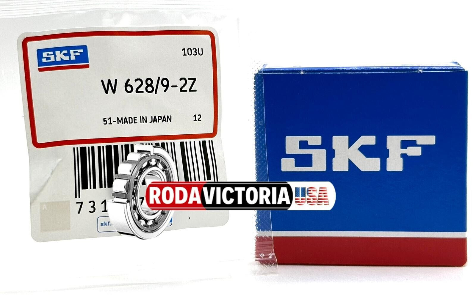 SKF W628/9 ZZ DEEP GROOVE BALL BEARING, METAL SHIELDED 9x17x5mm 689ZZ