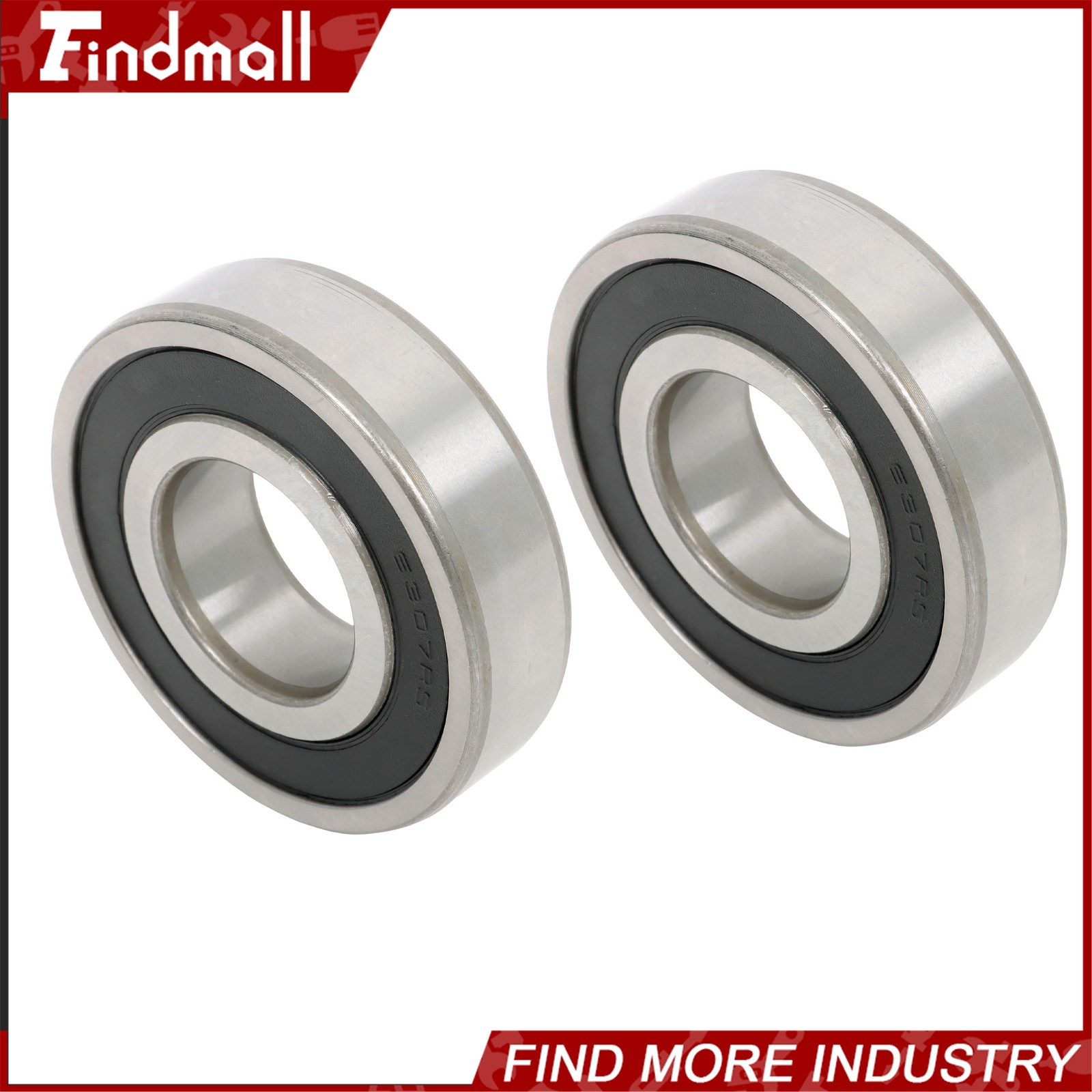 Findmall 6307-2RS Bearings 2 Pack 35x80x21mm Premium Rubber Seal Low Noise