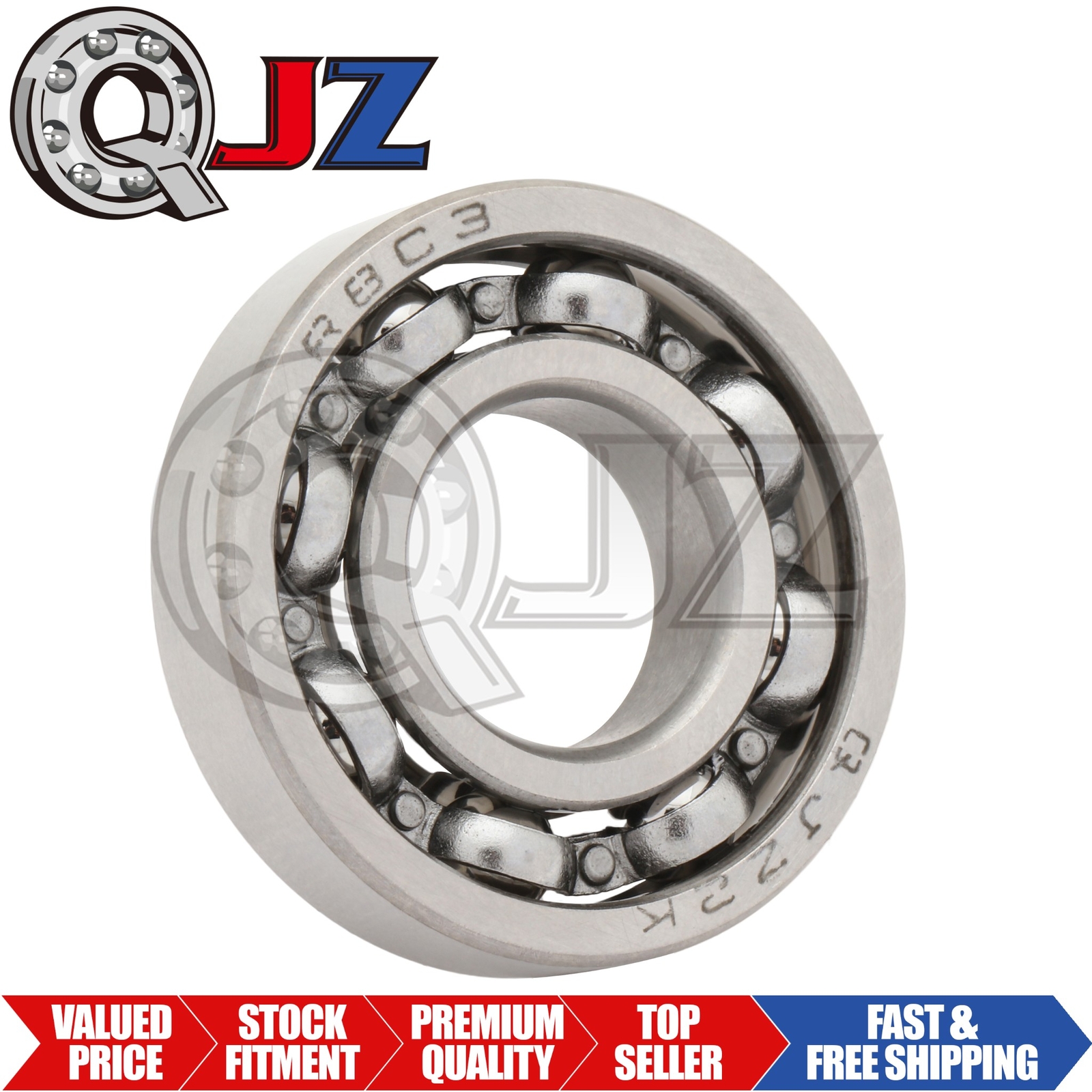 [1-Pack] R8-OPEN Radial/Deep Groove Ball Bearing 1/2 in x 1-1/8 in x 1/4 in