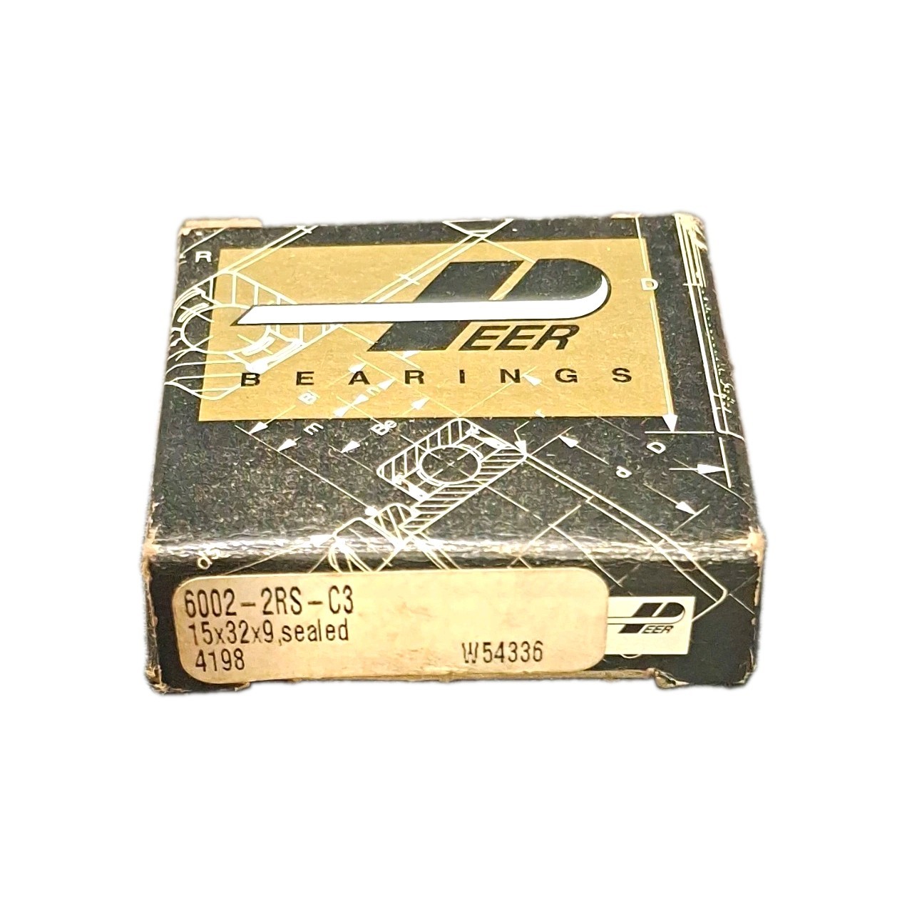 PEER 6002-2RS-C3 Deep Groove Radial Ball Bearing 15x32x9mm 0.59×1.25×0.35in New