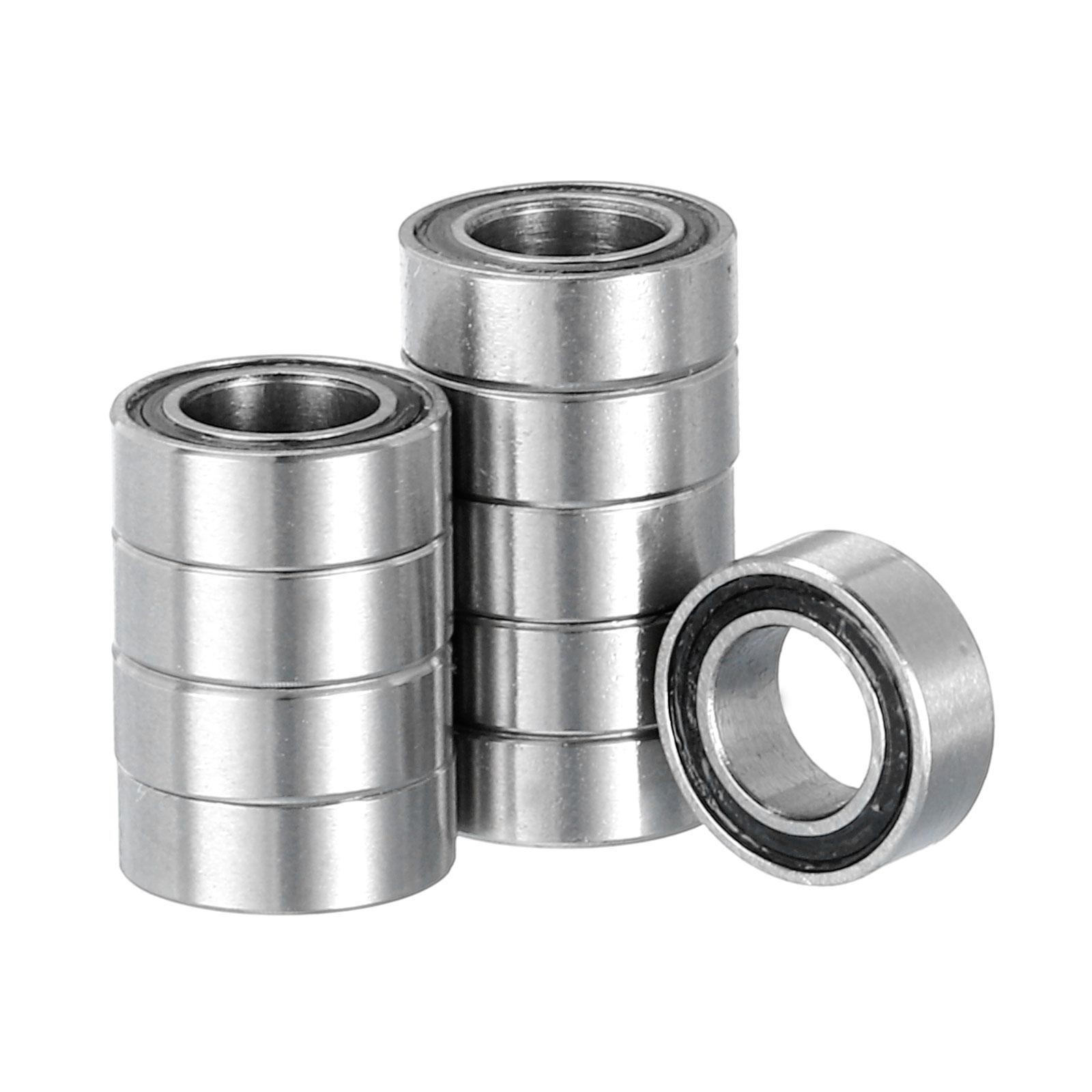 10pcs Deep Groove Ball Bearings 4x7x2.5mm Chrome Steel Double Sealed ABEC1