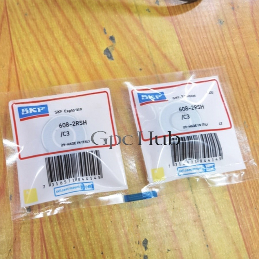 2PC New SKF 608-2RS/C3 2 Rubber Shield Ball Bearing 22x8x7mm Fast shipment