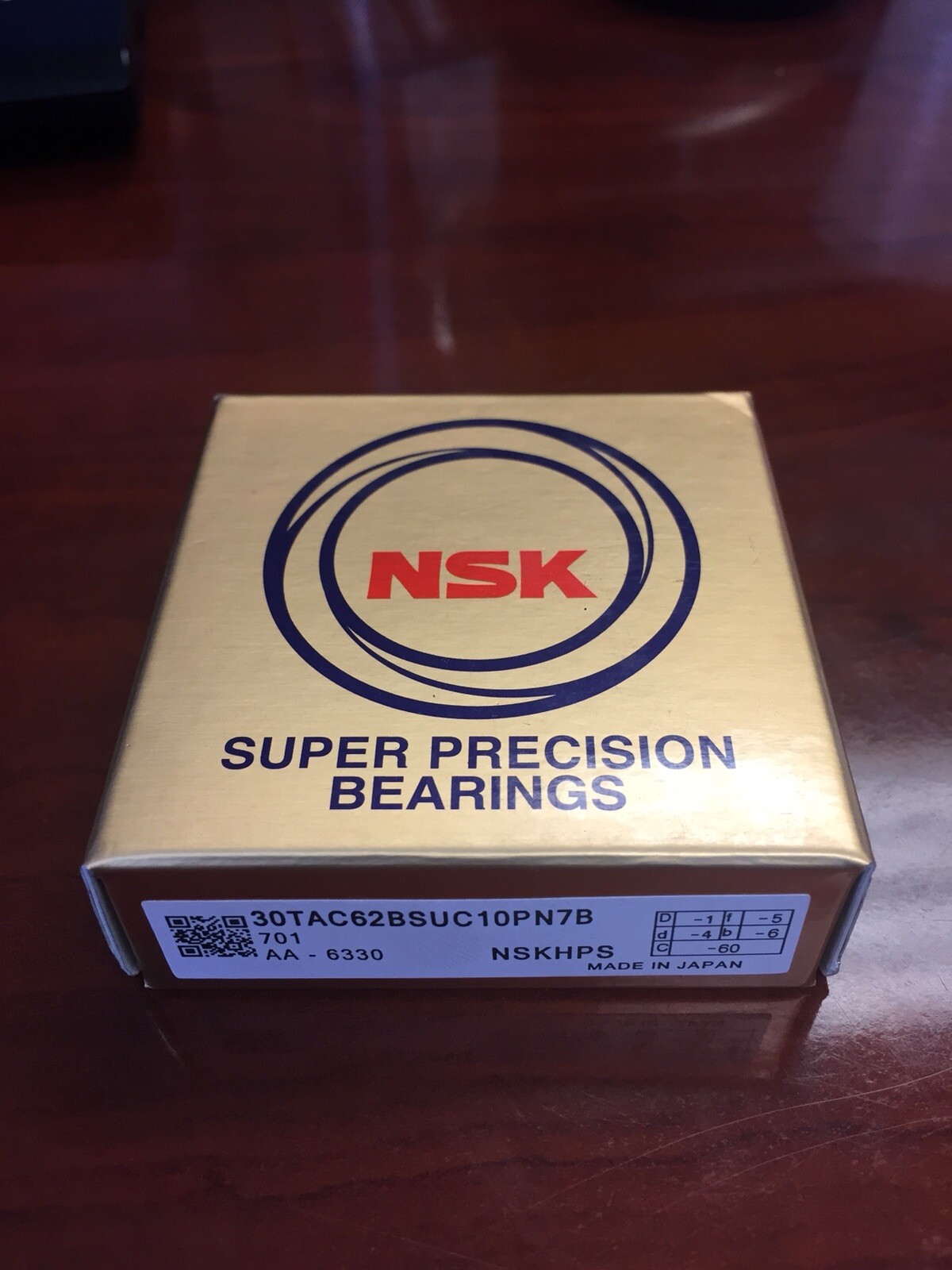 NSK super precision bearing 30TAC62BSUC10PN7B (30TAC62B) 30mm ID x 62mm OD