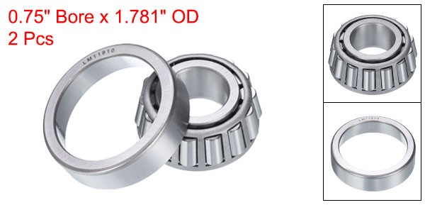 4pcs LM11949/LM11910 Tapered Roller Bearing Cone and Cup 0.75″Bore x 1.78″OD P5