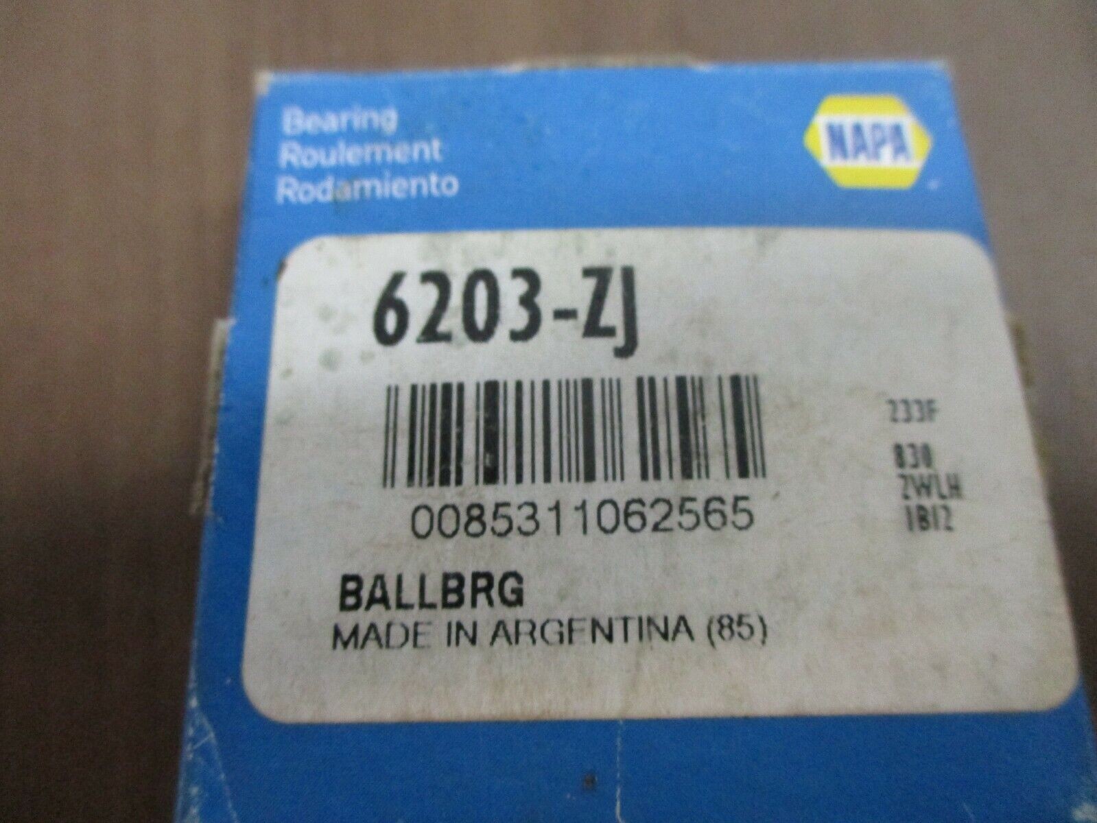 SKF Ball Bearing 6203-ZJ New Surplus