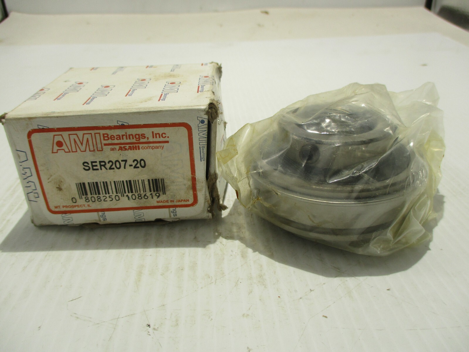 NEW AMI ASAHI SER207-20 BALL BEARING INSERT 1-1/4″ BORE JAPAN