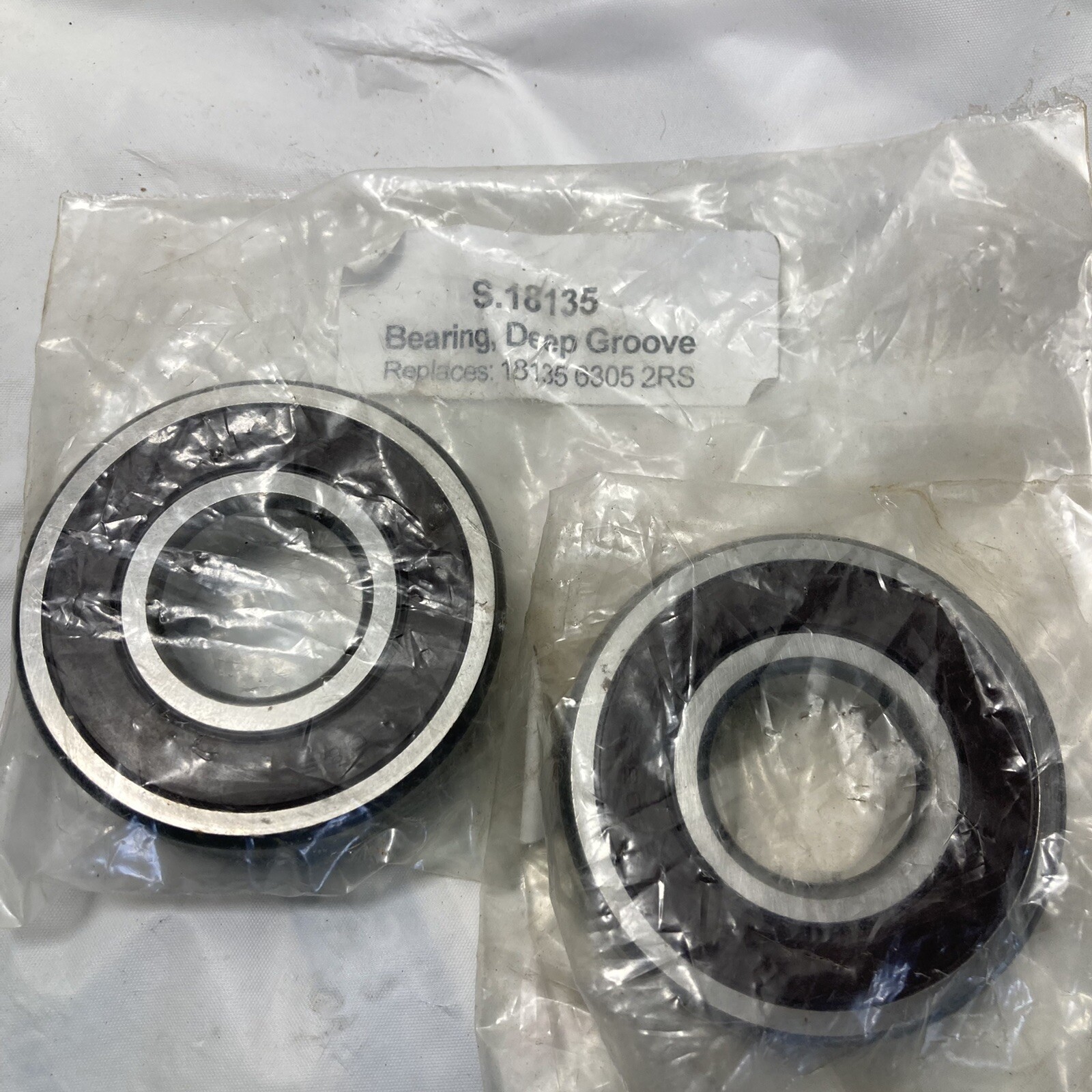 (2 PACK) 6305-2RS 25X62X17MM Double Rubber Seal Ball Bearings