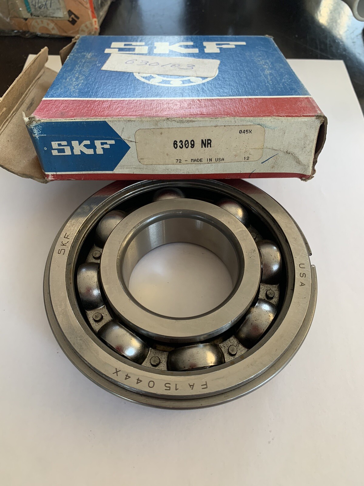 SKF 6309-NR BEARING OPEN w/snapring 45x100x25mm 6309NR 6309 N NRJ USA 6309N