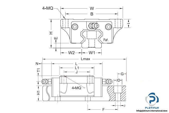 ABBA BRC30LA LINEAR GUIDEWAY BLOCK_ABBA BRC 30 LA