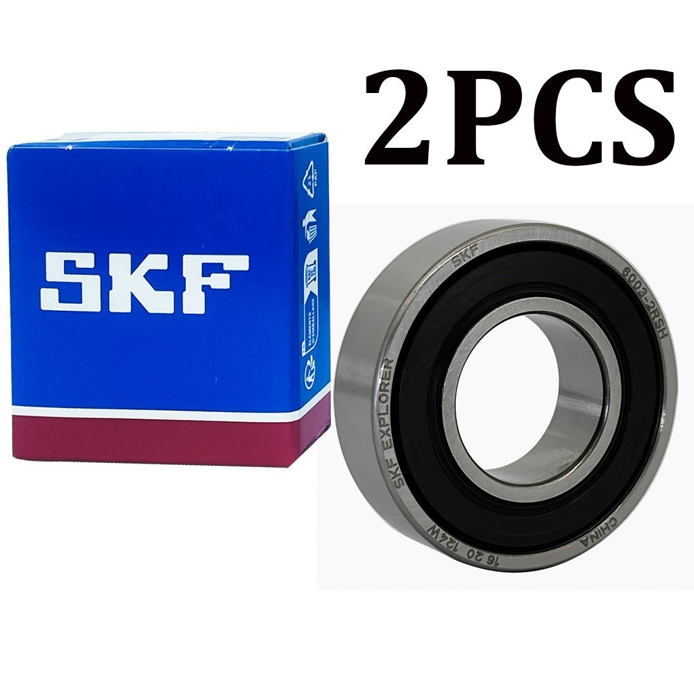 2Pcs SKF 6003-2RSH Double Rubber Sealed Ball Bearing 17x35x10mm