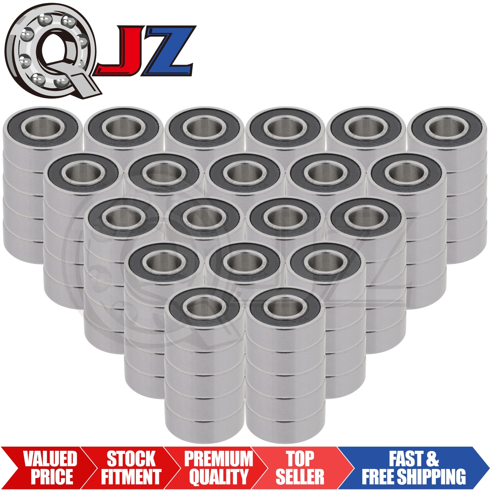 [Qty.100] 1606-2RS Deep Groove/Radial Bearing [3/8″ ID x 29/32″ OD x 5/16″ W]