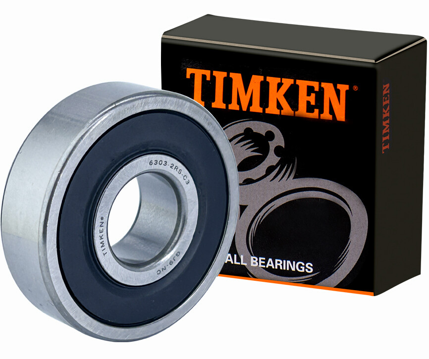 2PACK TIMKEN 6303-2RSC3 C3 Clearance 17X47X14MM Double Rubber Seal Ball Bearings