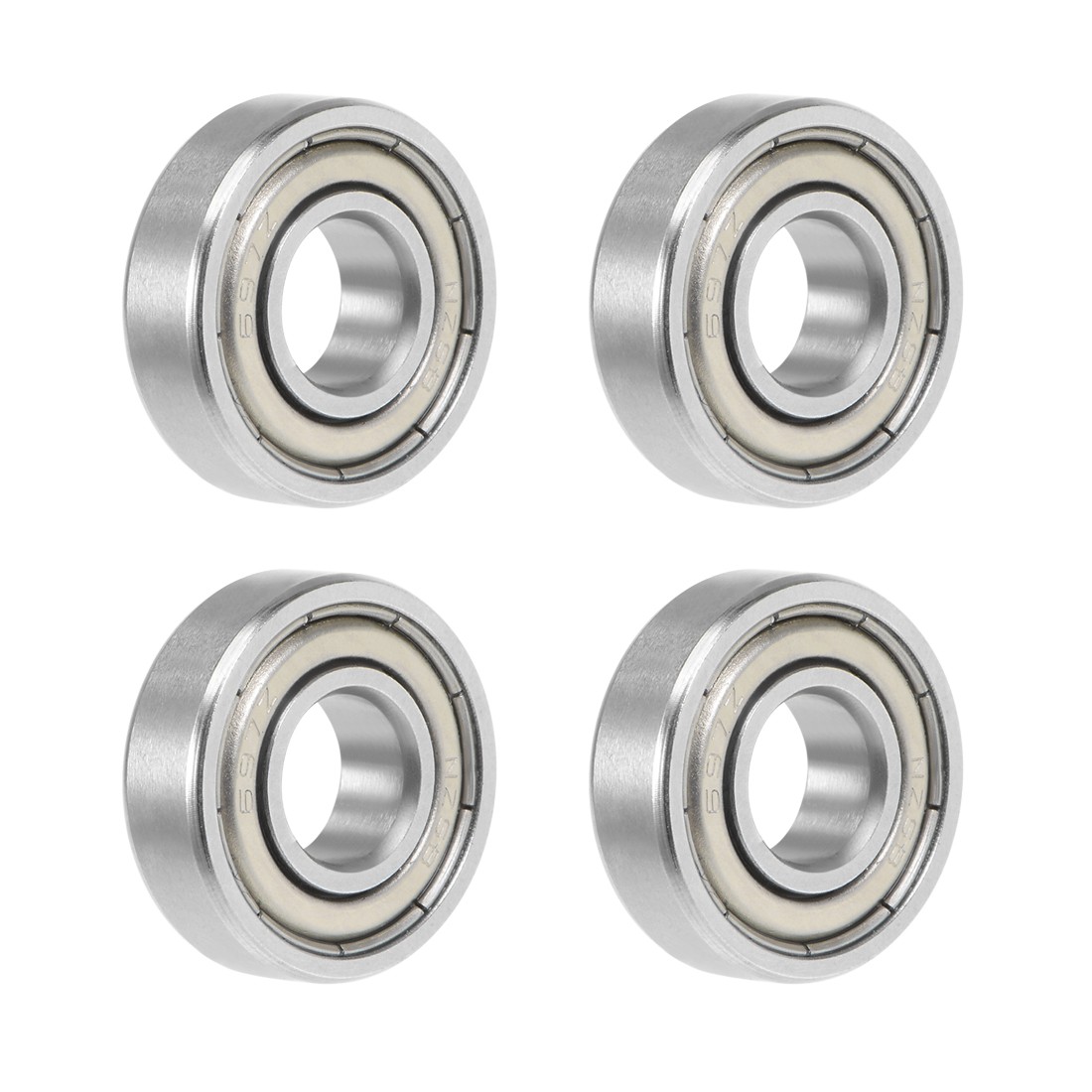 697ZZ Deep Groove Ball Bearing 7x17x5mm Double Shielded Chrome Bearings 4pcs