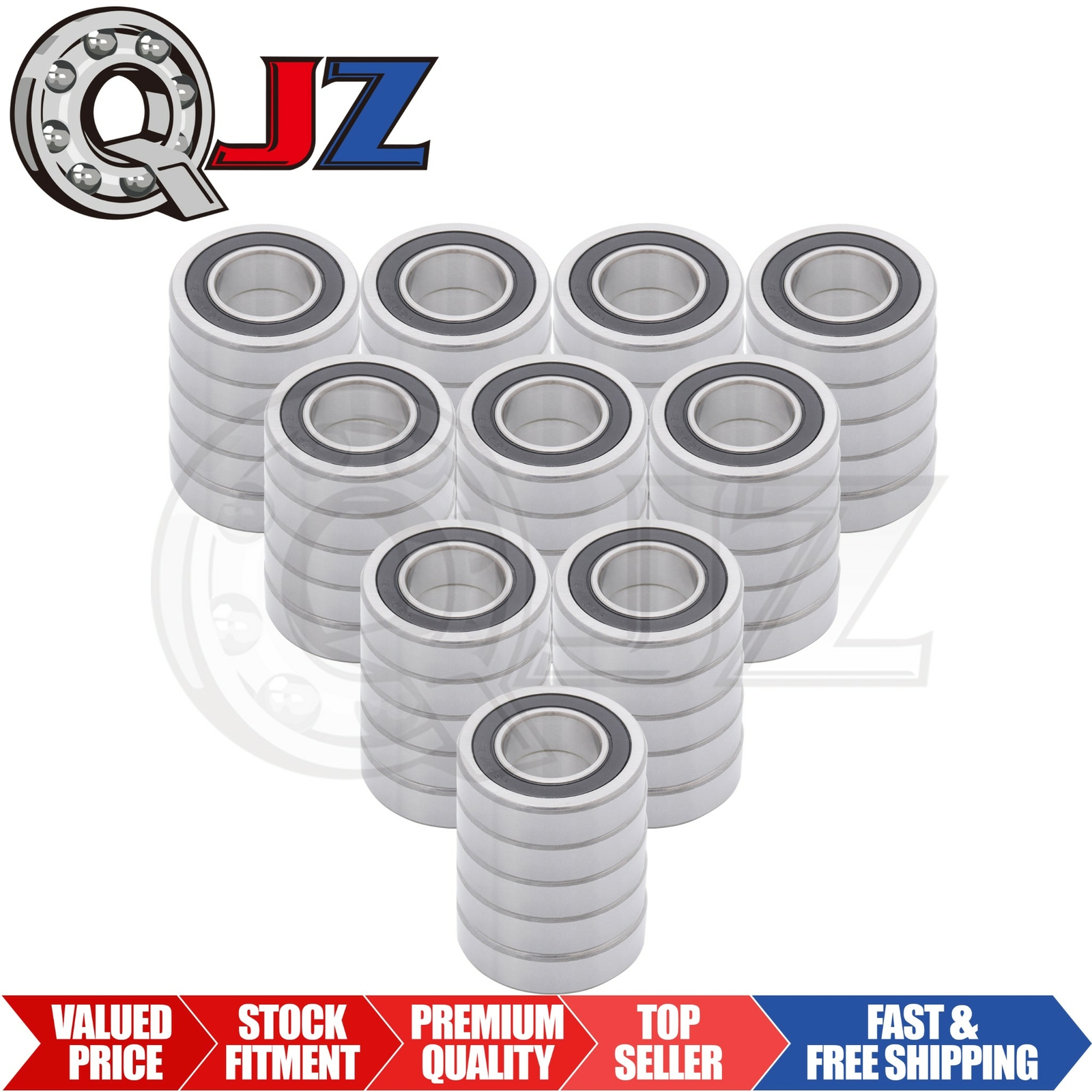 [Qty.50] 1641-2RS Deep Groove Radial Ball Bearing [1″ ID x 2″ OD x 0.5625″ W]