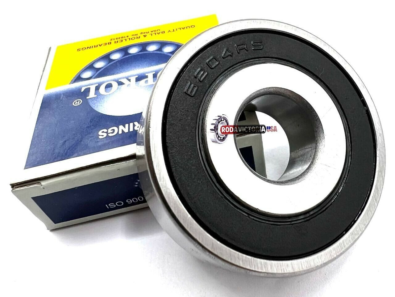 TOPROL 6204-5/8-2RS DEEP GROOVE BALL BEARING, RUBBER SEALED 5/8″x47x14 mm