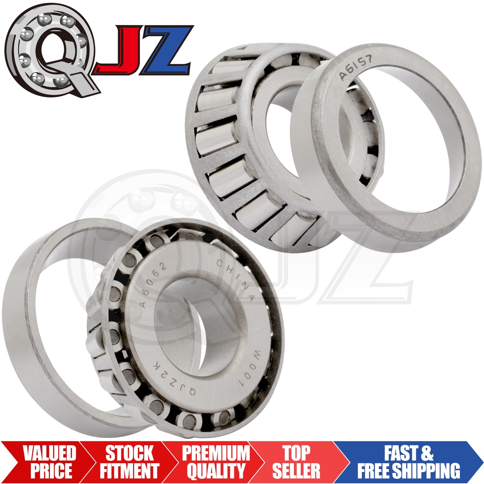 [Qty.2] A6062-A6157 Tapered Roller Bearing Set Cup & Cone [5/8in ID x 0.473in W]