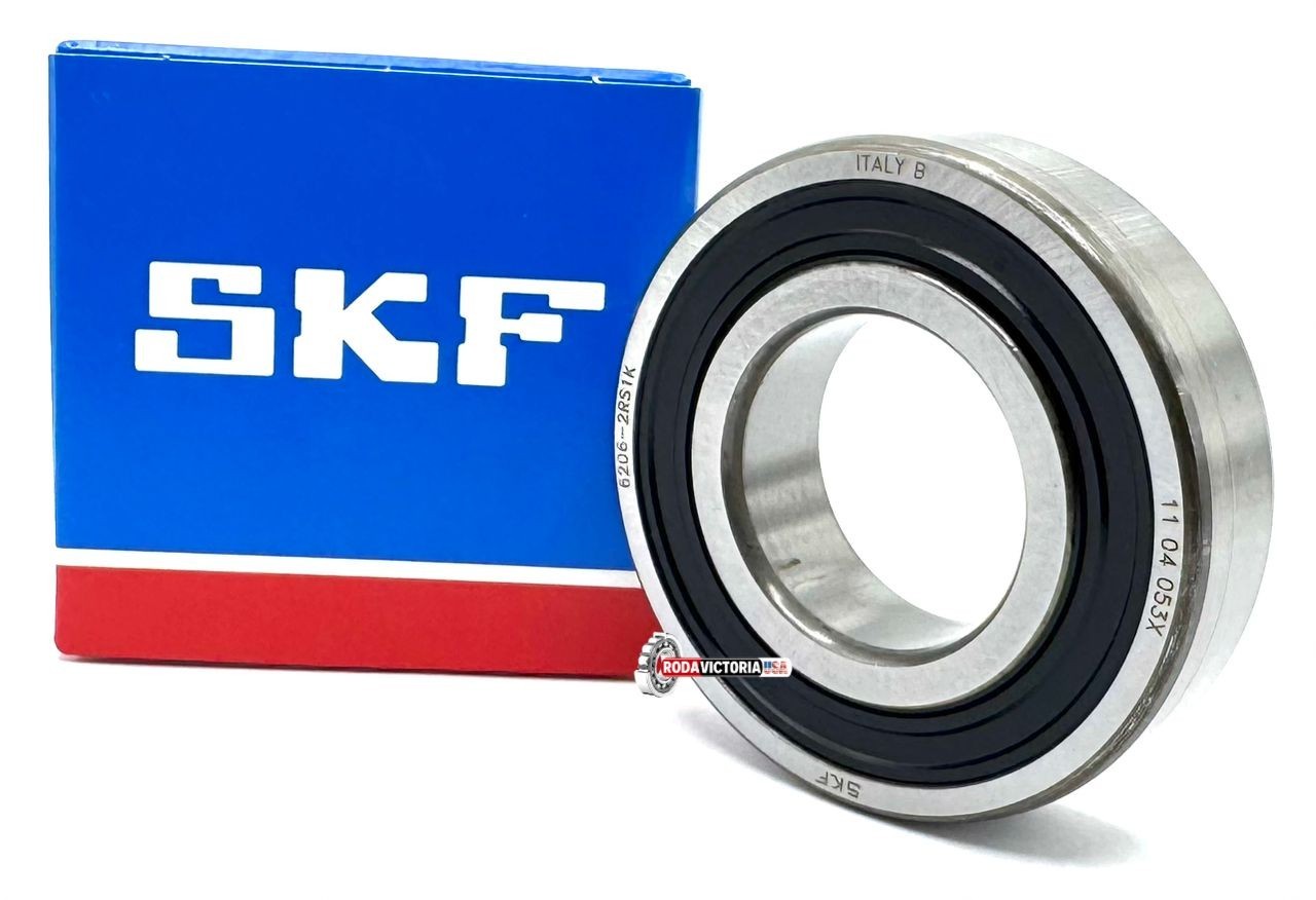 SKF Italy 6206 2RS K Ball Bearing, Rubber Sealed Tapered bore (1:12) 30x62x16 mm
