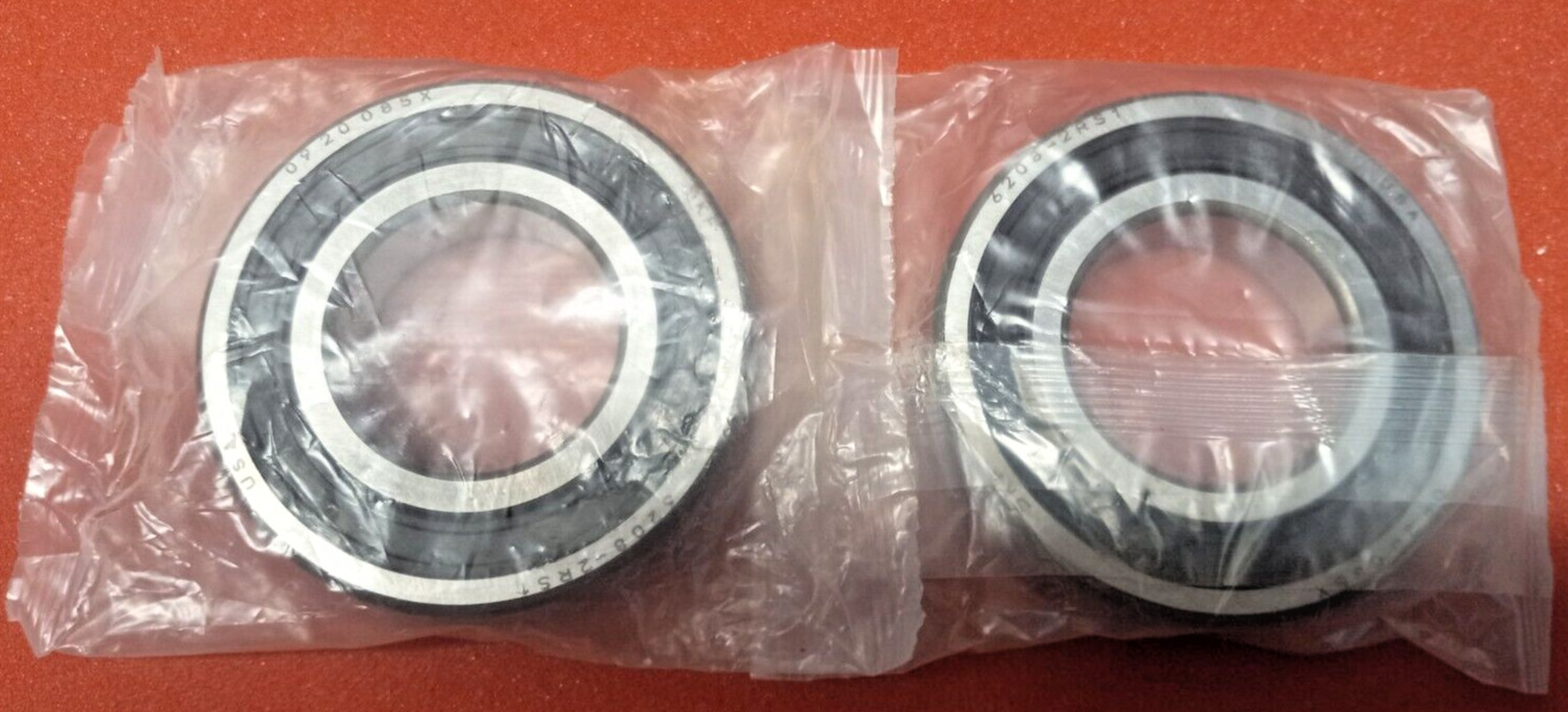 6208-2RS C3 SKF Brand Rubber Seal Ball Bearing 40x80x18 6208 2RS 6208RS lot of 2