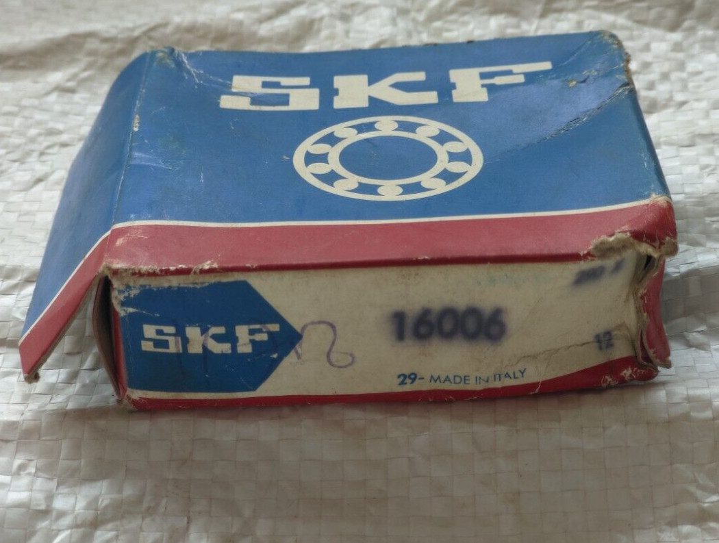 SKF 16006 DEEP GROOVE BALL BEARING, OPEN TYPE, NO SEALS 30x55x9mm