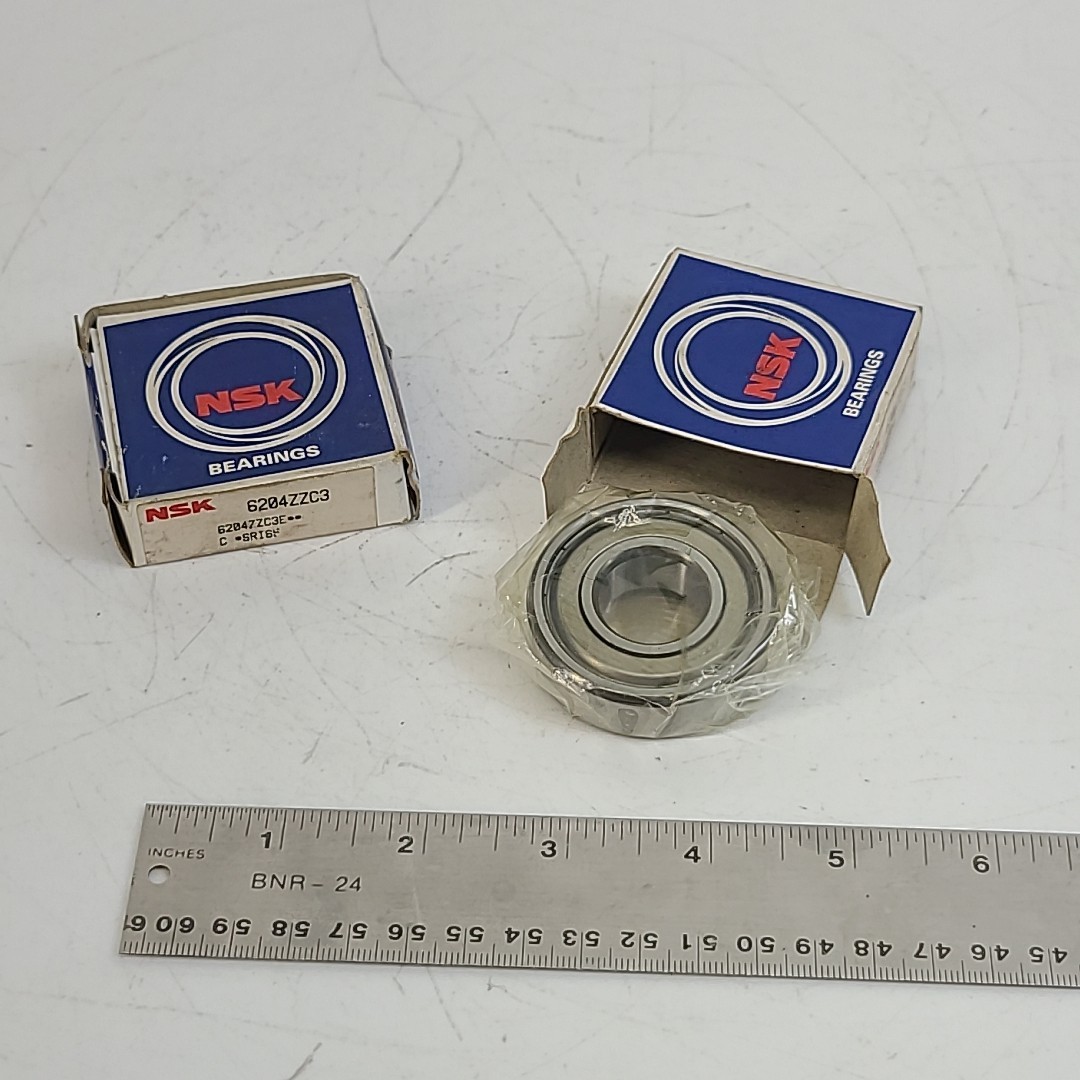 NSK 6204ZZC3 Double Shielded Ball Bearing 20x47x14 mm 6204 PACK OF 2