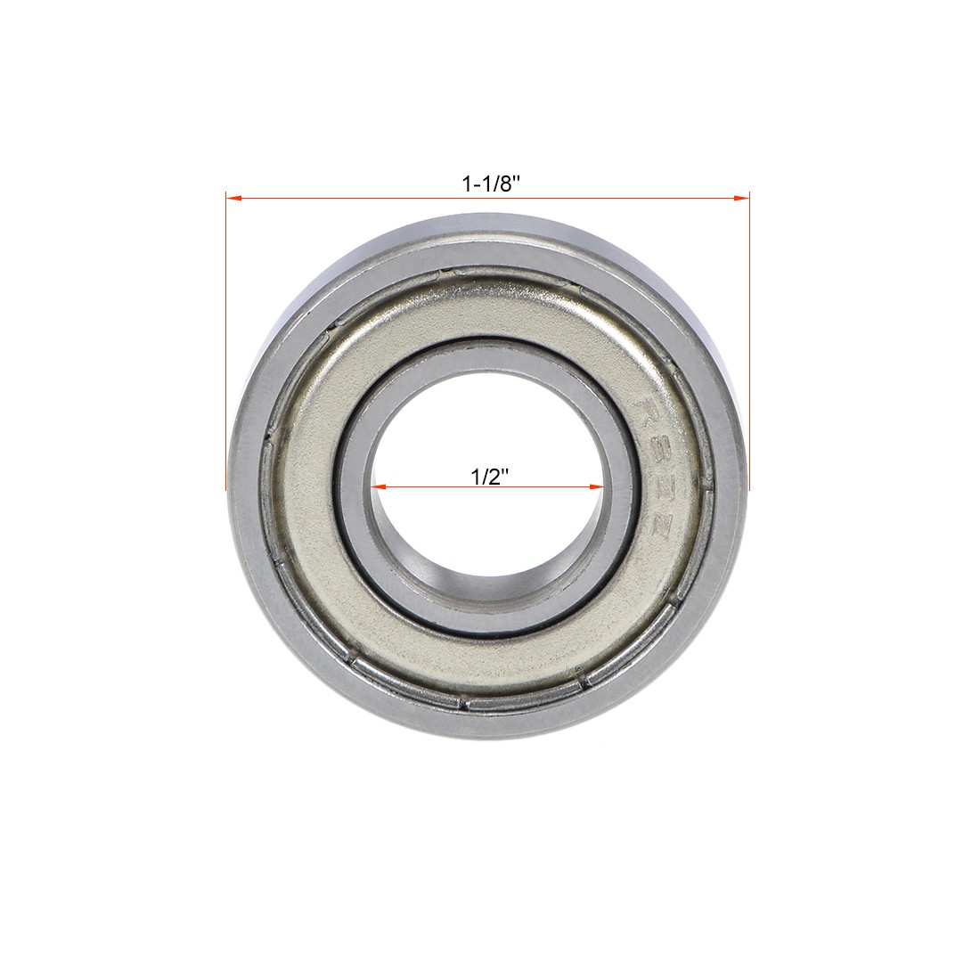 R8ZZ Deep Groove Ball Bearing 1/2″x1-1/8″x5/16″ Shielded Chrome Z2 Bearings 2pcs