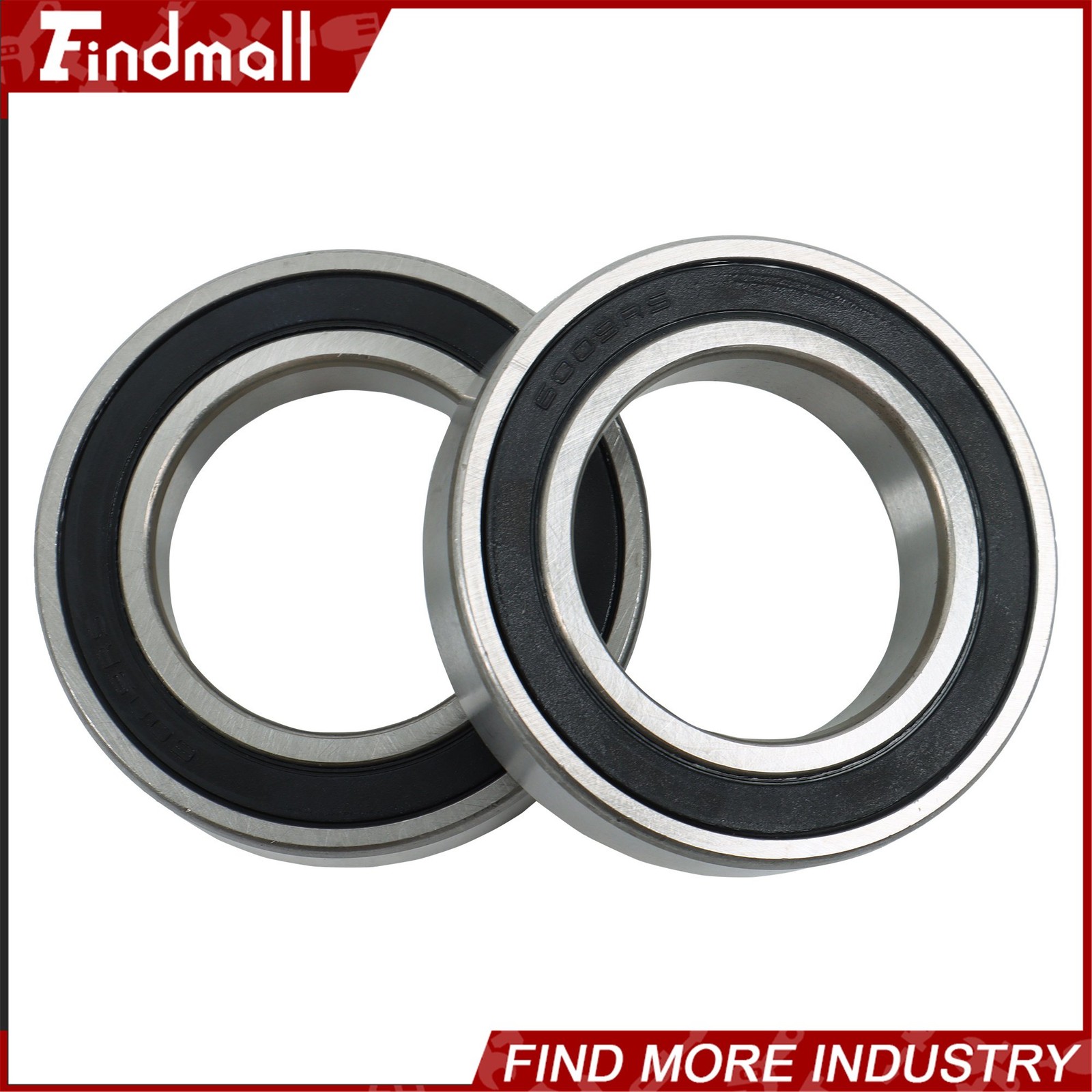 Findmall 6009-2RS Deep Groove Bearings 10 Pack 45x75x16mm Pre-Lubed Sealed