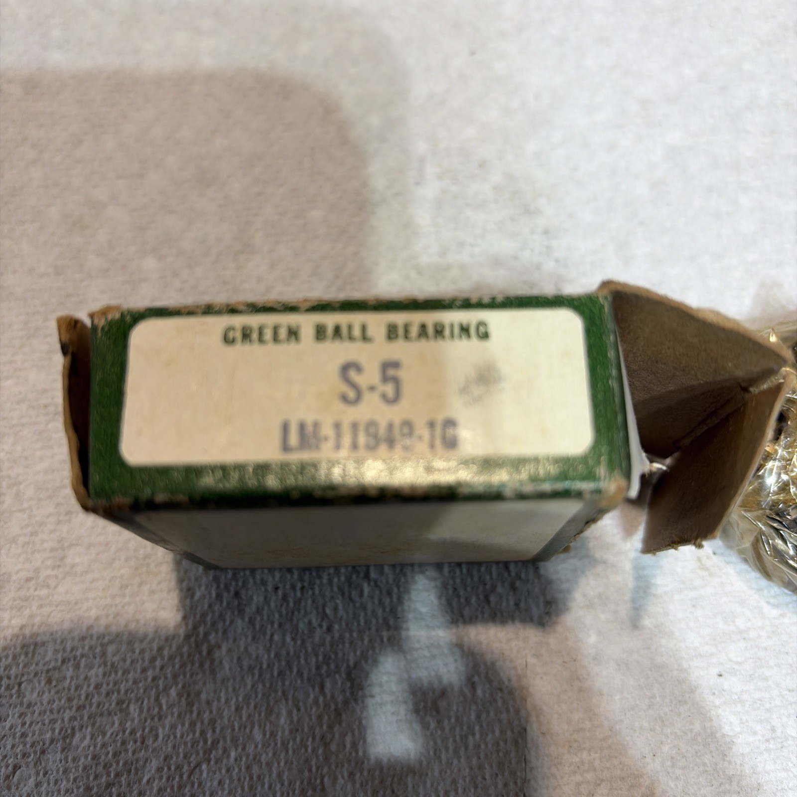 The Green Ball Bearing Co. S-5 LM-11949-10 New Old Stock (StorageA)