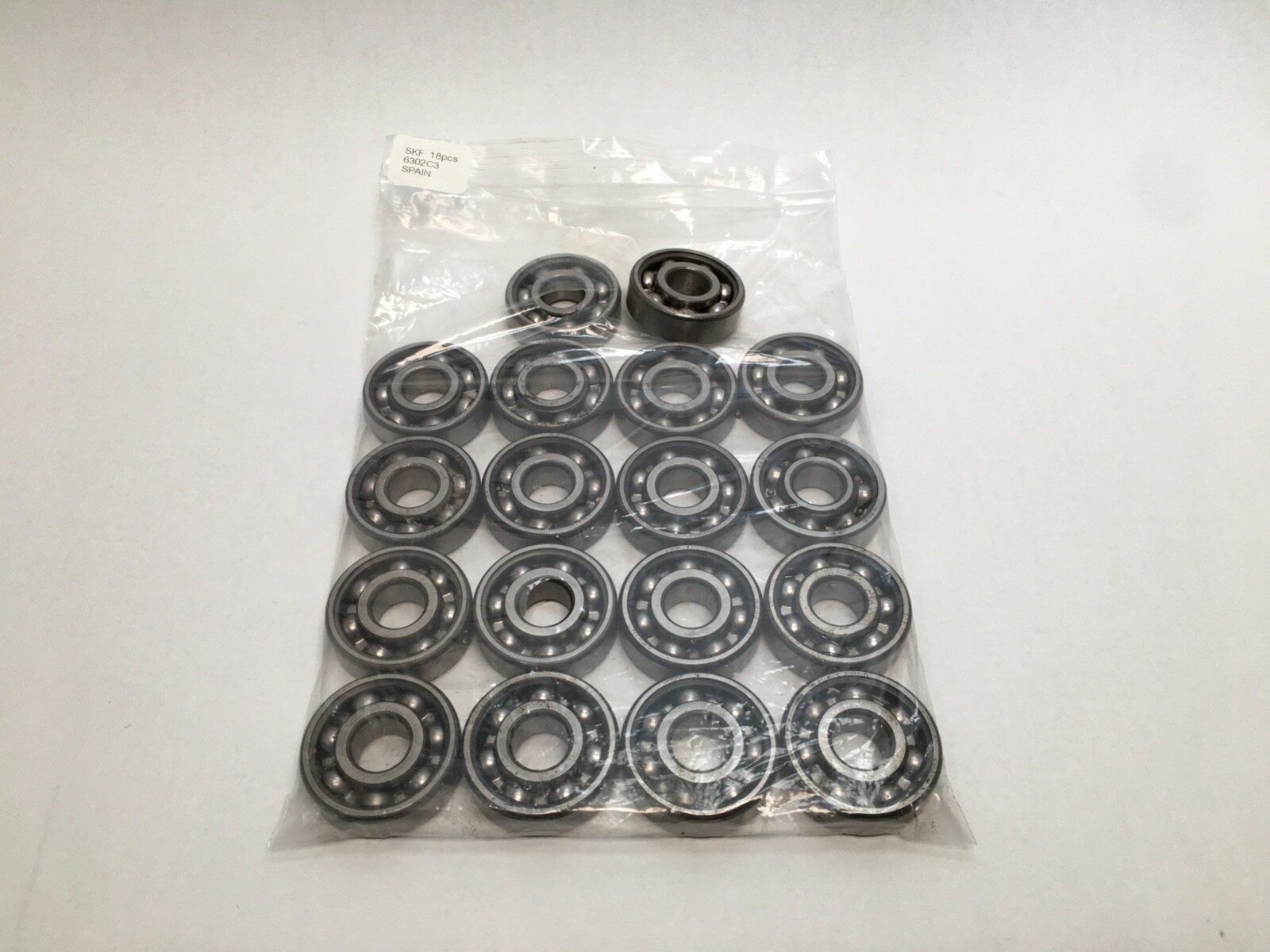 SKF 6302C3 Bearing Open 15x42x13 mm 6302 C3 JEM Spain 18 pcs