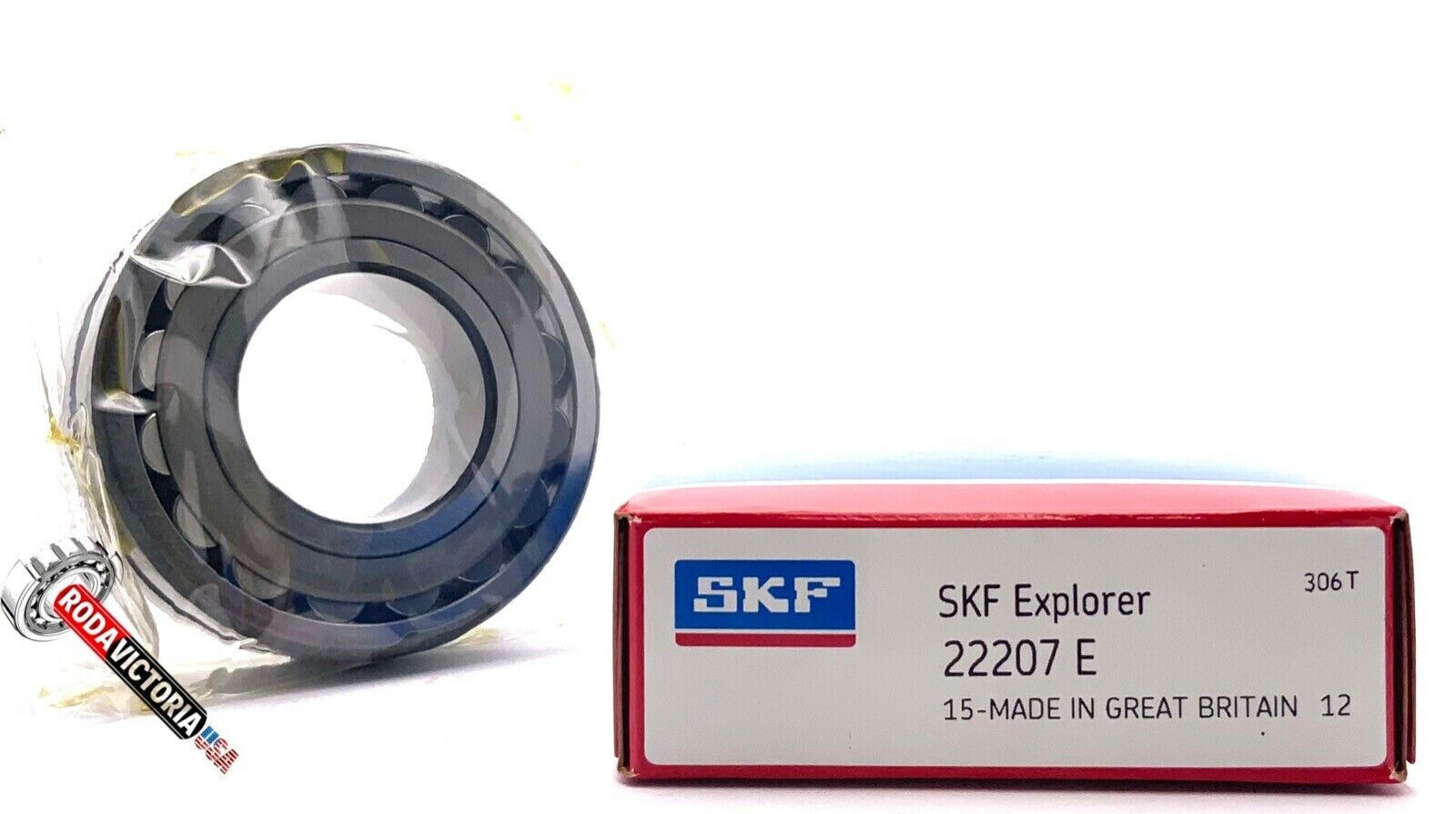 SKF 22207E Spherical Roller Bearing – 35 mm ID, 72 mm OD, 23 mm Width