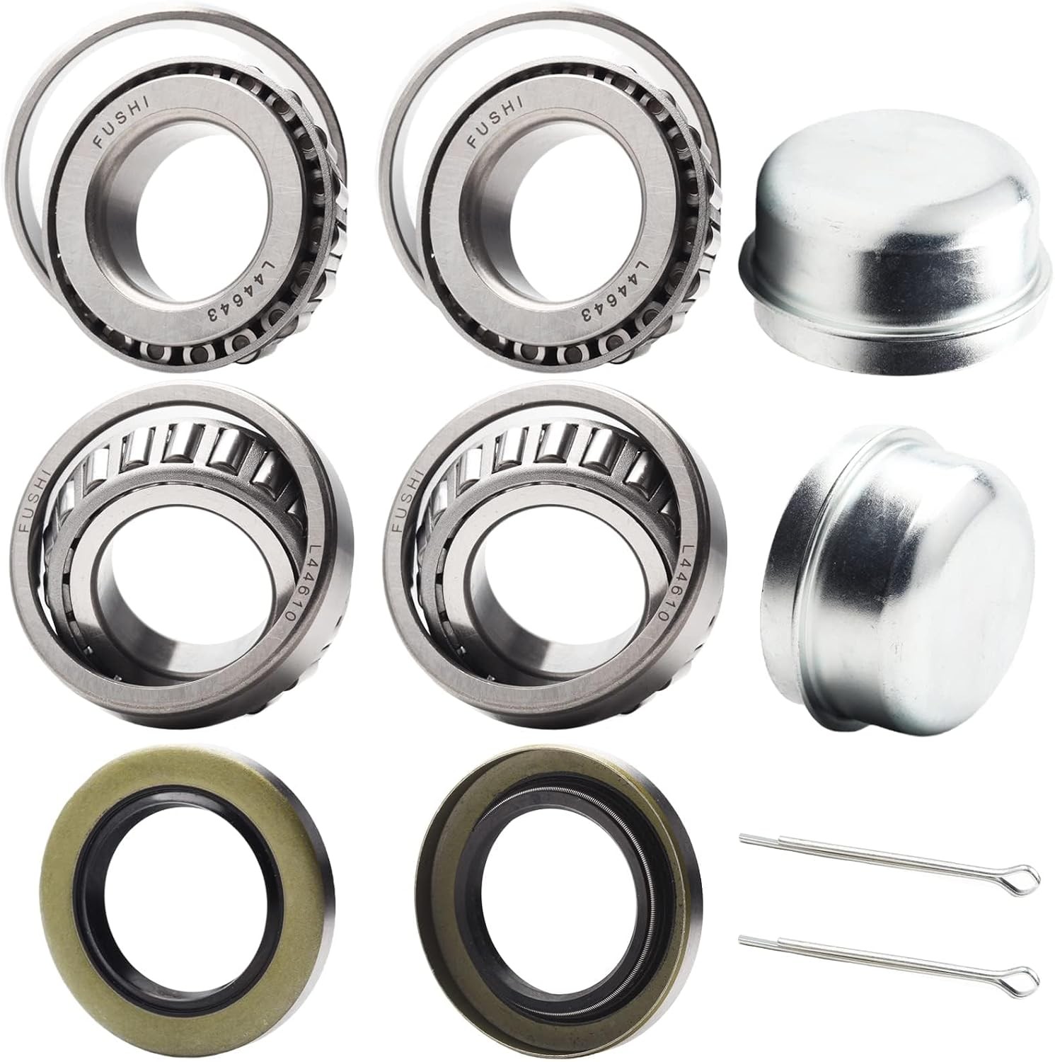 2 Set Fits for 1” Axles Trailer Wheel Hub Bearings Kit, L44643/L44610,1.000″ ID
