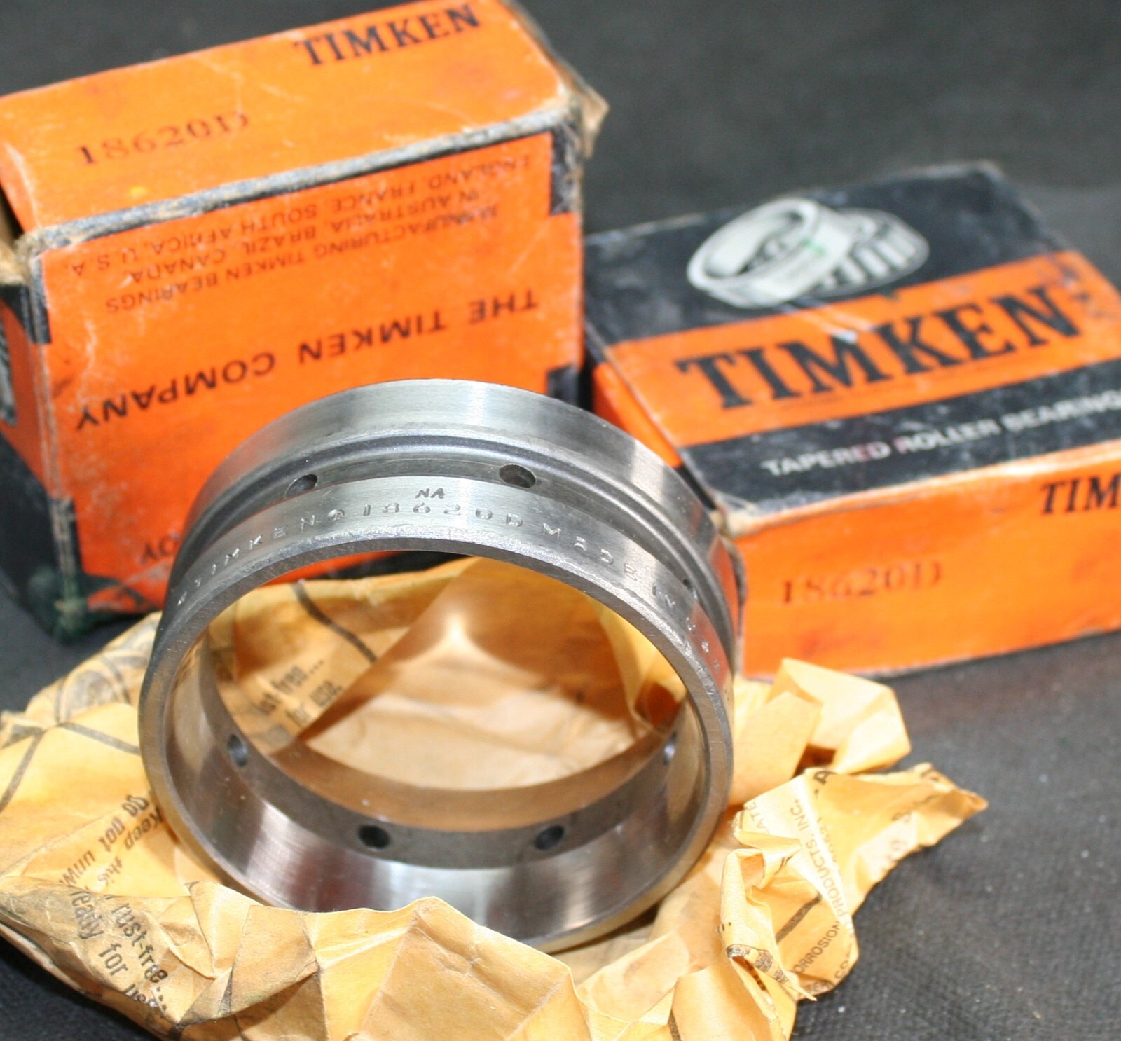 One (1) Timken 18620D Tapered Roller Bearing Double Cup 3-1/8″ OD USA NEW