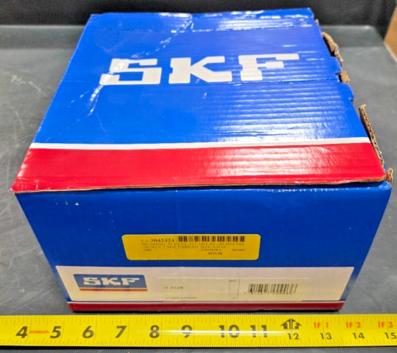 SKF H-3128 ADAPTER SLEEVE, 125MM BORE DIA, 97MM OAL, M140X2 THREAD SIZE, 0214H