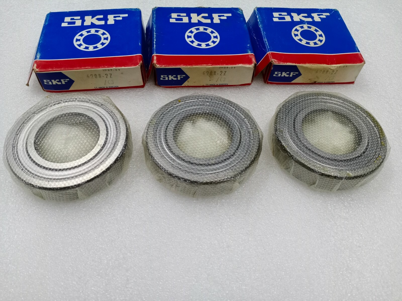 6208 ZZC3 Double Metal shields Ball Bearing 40x80x18 MM SKF SWEDEN 3Pcs 6208ZZC3