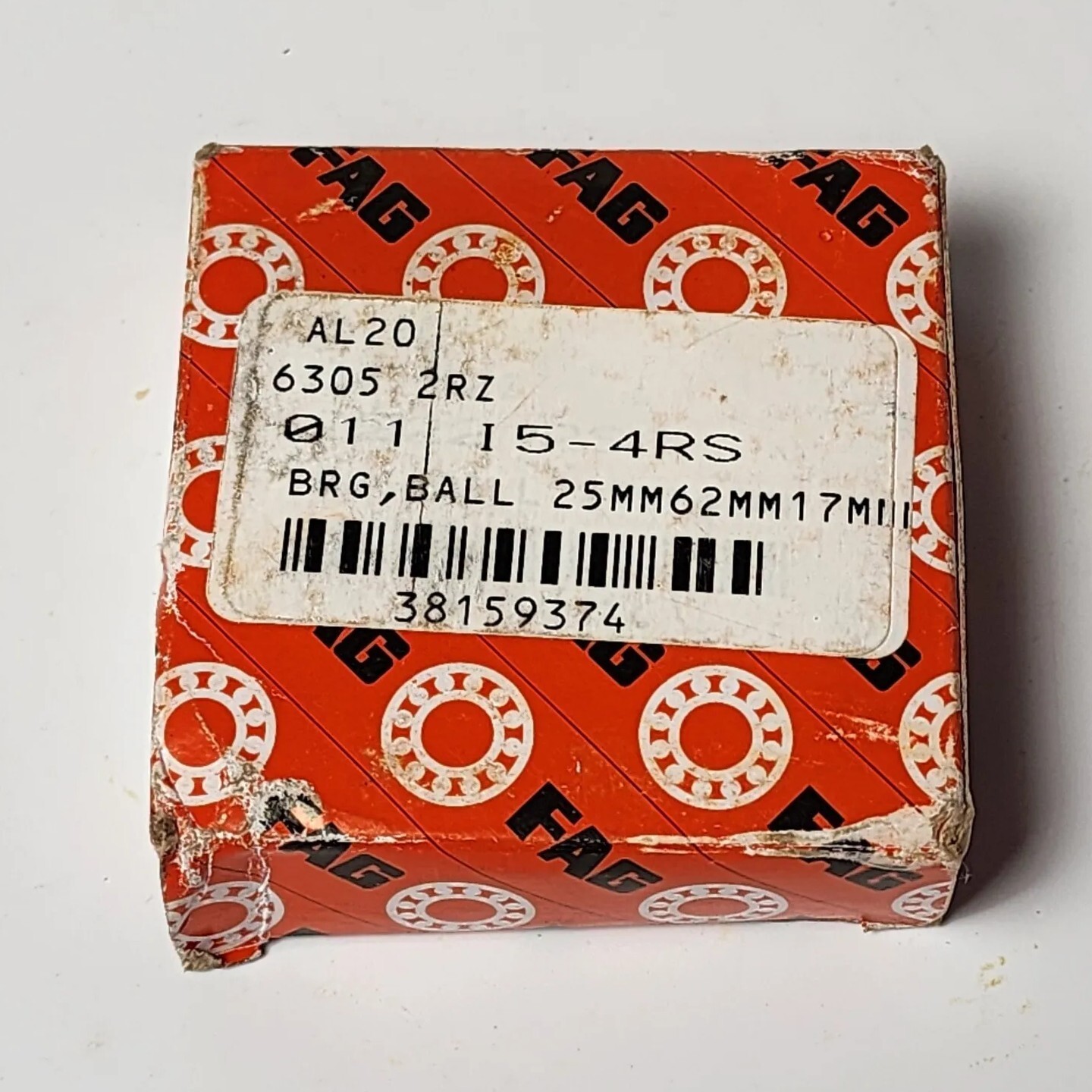 FAG 6305 2RSR.L38 Bearing Rubber Seals 25x62x17 mm 6305 2RSR 2RS 6305RS