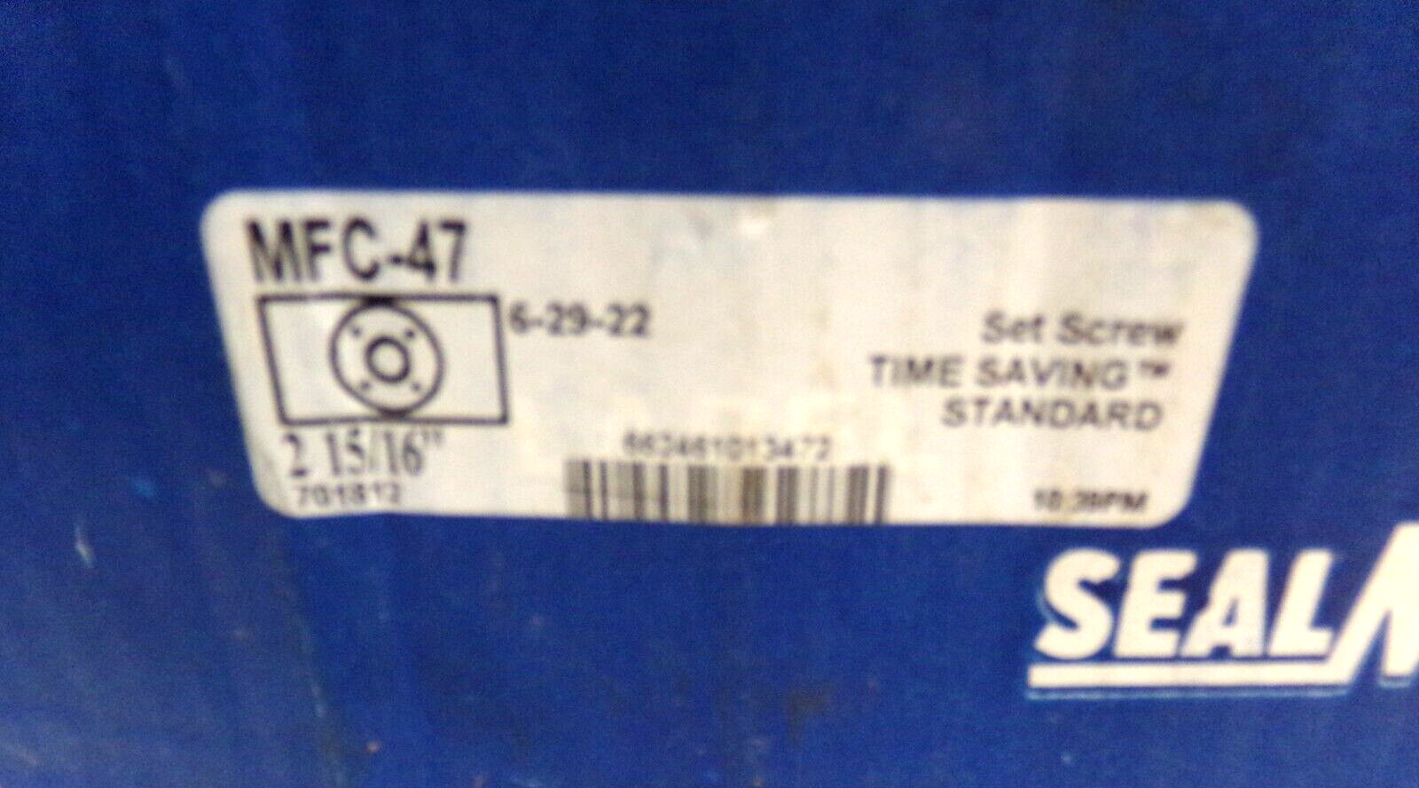 SEALMASTER MFC-47 , NEW FLANGE CARTRIDGE BEARING, BORE: 2-15/16″